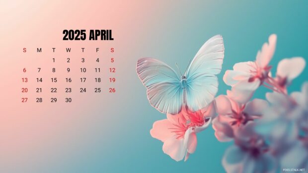 2025 April Calendar Desktop Background 4.