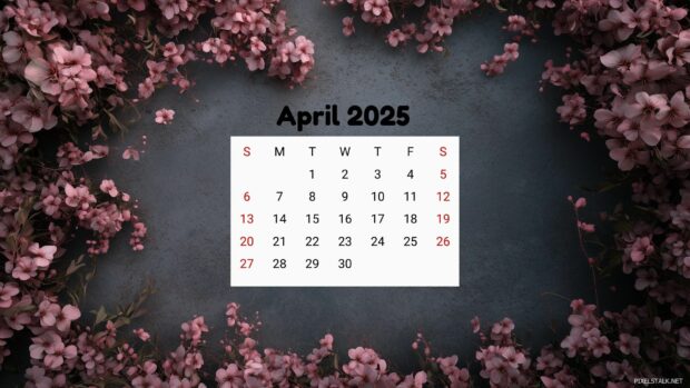 2025 April Calendar Desktop Background 5.