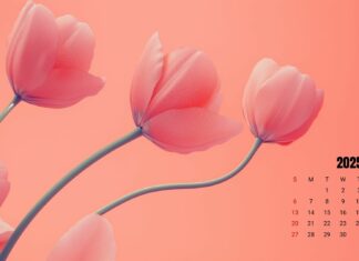 2025 April Calendar HD Wallpaper 4.