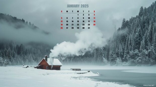 2025 January Calendar .