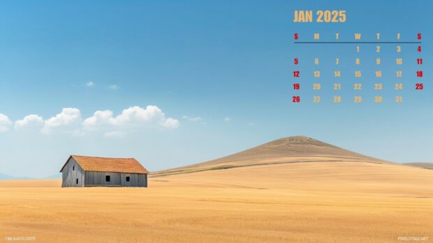 2025 January Calendar Live Wallpaper HD.