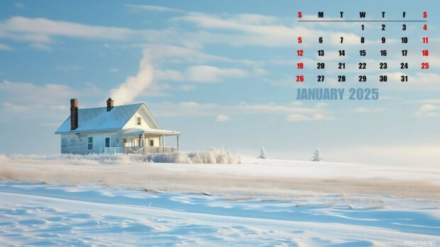 2025 January Calendar Wallpaper 1920x1080.