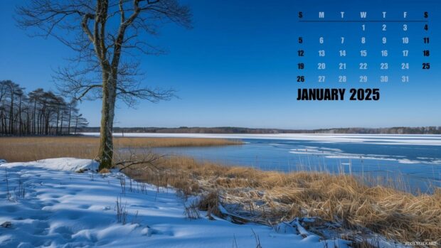 2025 January Calendar Wallpaper High Resolution.