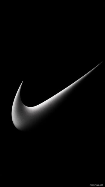 3D Nike Wallpaper with Nike logo centered on a smooth black background.