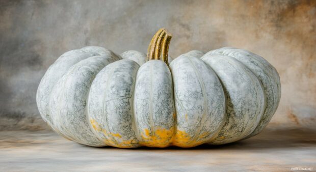 3D Thanksgiving wallpaper with a clean and elegant design featuring a large, central pumpkin with a subtle autumn colored background.