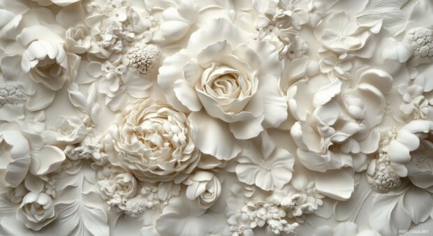 3D floral wallpaper PC with depth and texture, bringing the flowers to life with stunning detail.