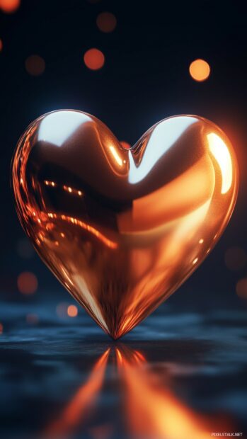 3D heart shape wallpaper.