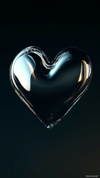 3D heart shape wallpaper for iPhone.