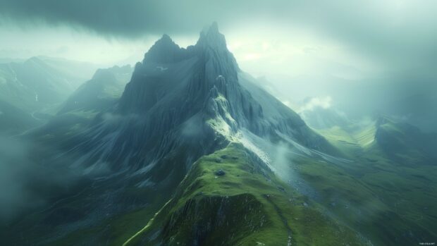 3D mountains, Super Wide Cinematic shot, Landscape.