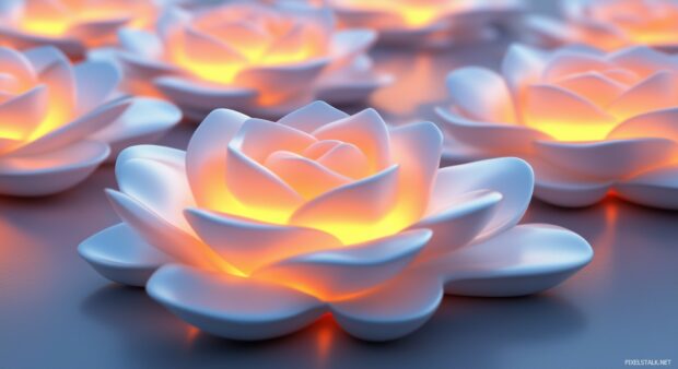 3D roses desktop wallpaper.