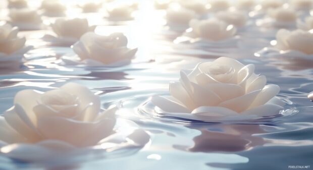 3D roses desktop wallpaper HD.