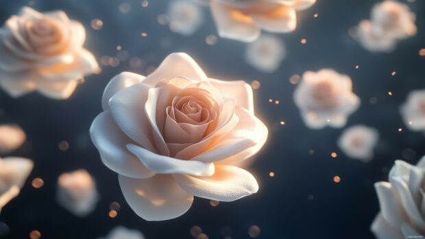 3D roses desktop wallpaper free download.