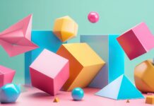 3D shapes wallpaper.