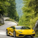 A Lamborghini Huracán in vibrant yellow, car wallpaper phone.