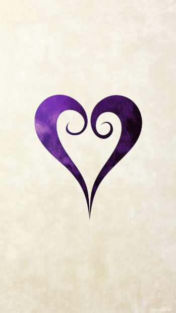 A Purple heart iPhone HD Wallpaper.