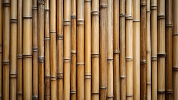 A bamboo wood background with a light, natural color and vertical lines.