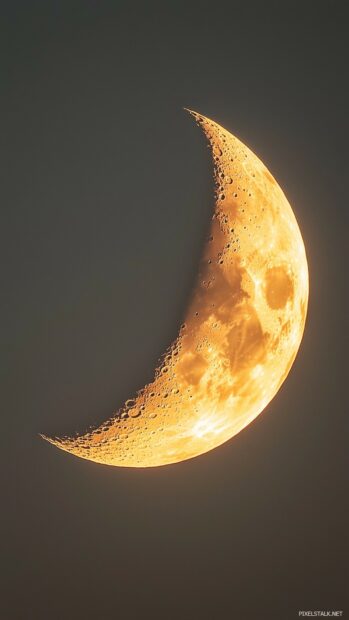 A beautiful half moon wallpaper for mobile.