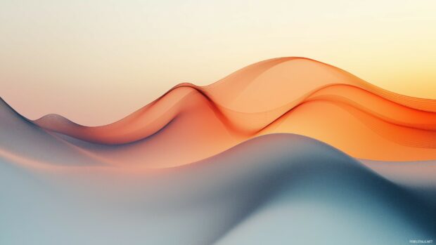 A clean, flowing 3D wave design with smooth curves and soft gradients, creating a sense of motion and simplicity.