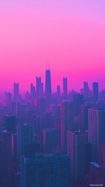 A clean, simple image of Chicago cityscape featuring just the basics of the skyline.