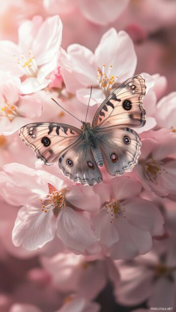 A close up of a butterfly iPhone wallpaper.