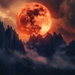 A dramatic red moon wallpaper HD.