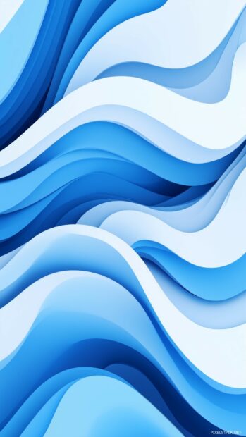 A dynamic 3D wave pattern, elegantly curving and flowing in a simple, minimalist style with soft gradients, creating a cool, smooth effect.