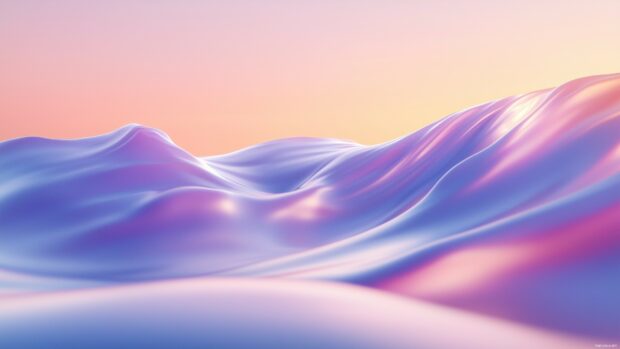 A dynamic 3D wave pattern slowly undulating across the screen.