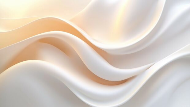 A dynamic 3D wave pattern slowly undulating across the screen, with smooth curves and a soft gradient background.