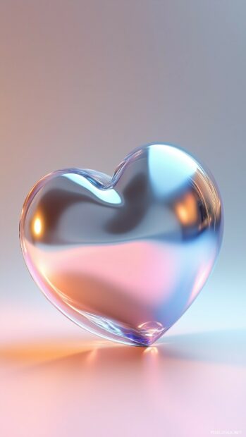 A large 3D heart background.