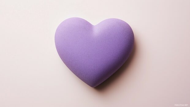 A large, solid purple heart HD wallpaper.