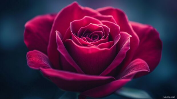 A macro shot of a Love rose with intricate details of its petals.