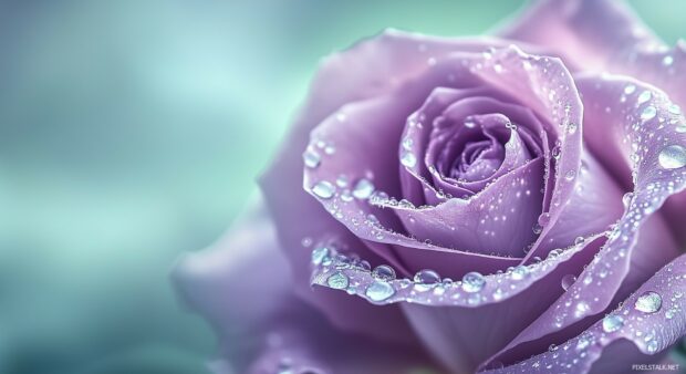 A mesmerizing close up of a purple rose.