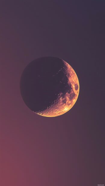 A minimalist crescent Moon Wallpaper iPhone.