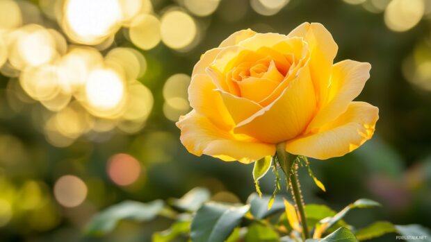 A minimalist yellow rose for lovers.