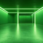 A neon green background with glowing edges and a slight gradient, offering a sleek and ultra modern aesthetic.