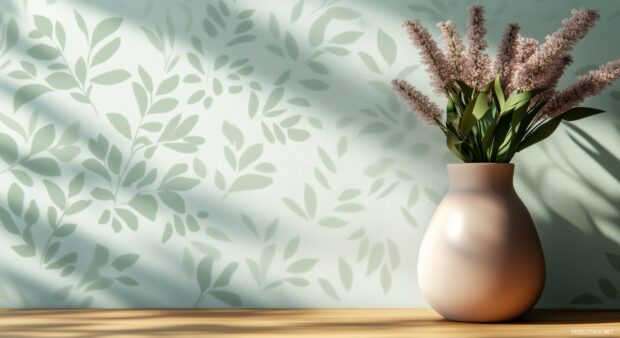 A pastel aesthetic green wallpaper featuring a subtle, abstract pattern.