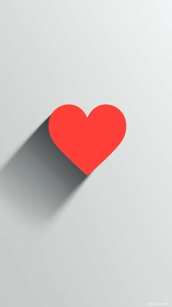 A red heart iPhone wallpaper.