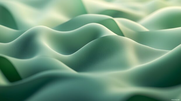 A refined green wallpaper HD with a subtle, flowing wave pattern that adds elegance and a touch of movement.