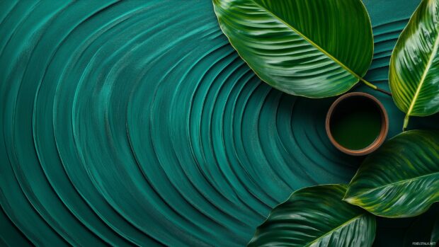 A refined green wallpaper featuring a gentle, concentric circle pattern that adds elegance through simplicity.