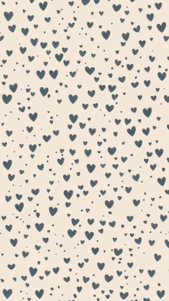 A small black hearts scattered across a muted pastel background, creating a simple yet elegant visual that adds a touch of sophistication.