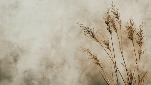 A textured laptop background with minimalist gold leaf motifs and warm, muted tones.