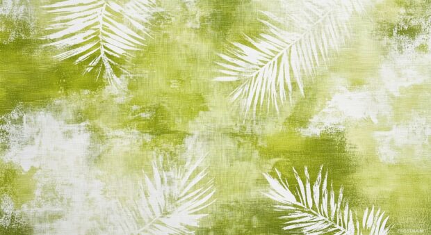 A textured lime green badkground featuring a soft, organic pattern resembling abstract leaves.