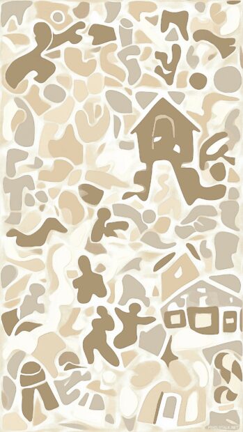 A tile design of gingerbread men, candy canes, and snow covered houses.