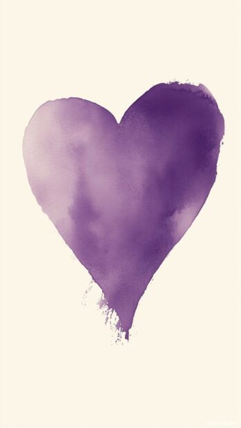 A watercolor style purple heart background.