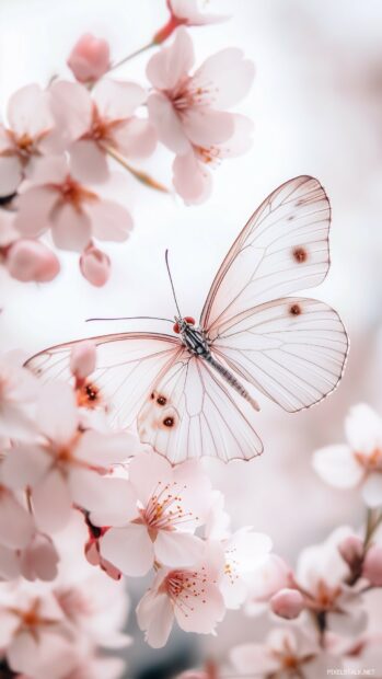 A close up of a butterfly iPhone wallpaper.