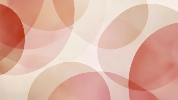 Abstract Laptop Wallpaper with Muted pink circles overlapping with semi transparent layers.