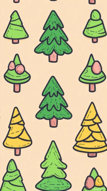 Aesthetic Christmas Tree Background.