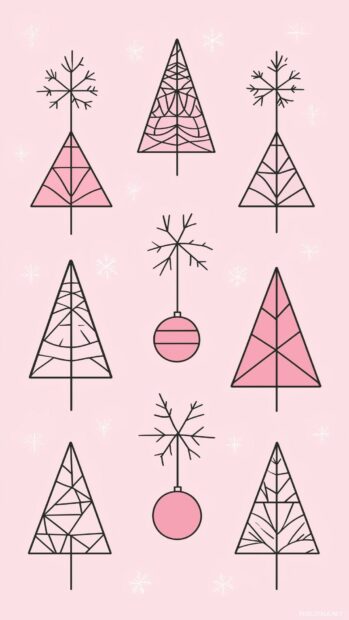 Aesthetic Christmas iPhone Background.