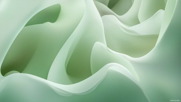 Aesthetic green wallpaper with a gentle, abstract design that evokes tranquility and sophistication.