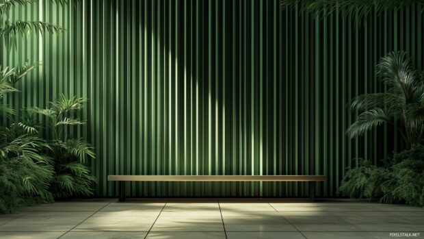 An aesthetic green wallpaper with a soft, velvety texture that adds depth and elegance without overwhelming the senses.